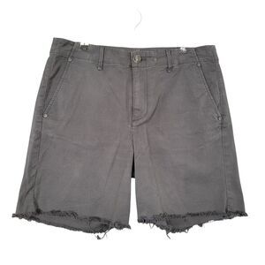 RAG & BONE Black Twill Cotton Longline 6.5" Inseam Hi Rise Cutoff Shorts SIZE 28